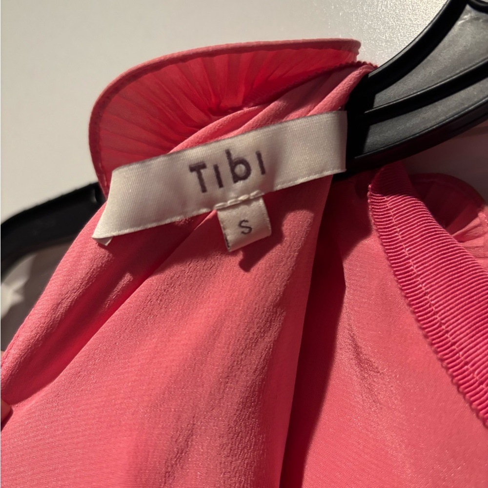 Tibi Coral Maxi Dress with Ruffle Neckline - Picture 3 of 3
